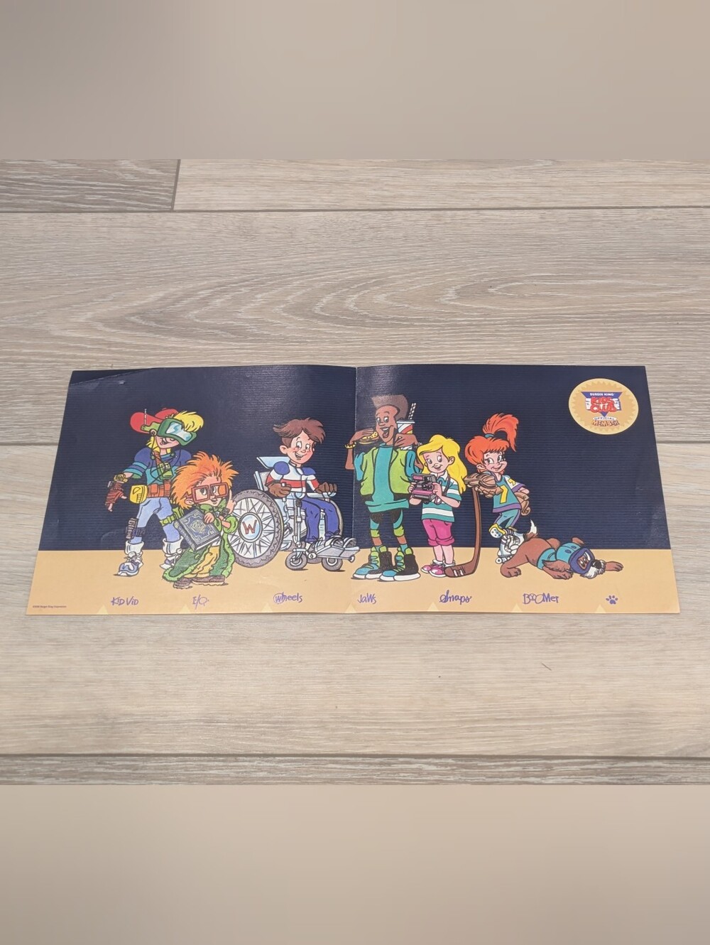 Burger King Kids Club Welcome Packet Poster Kid Vid 90s Promo Vintage Wall Print